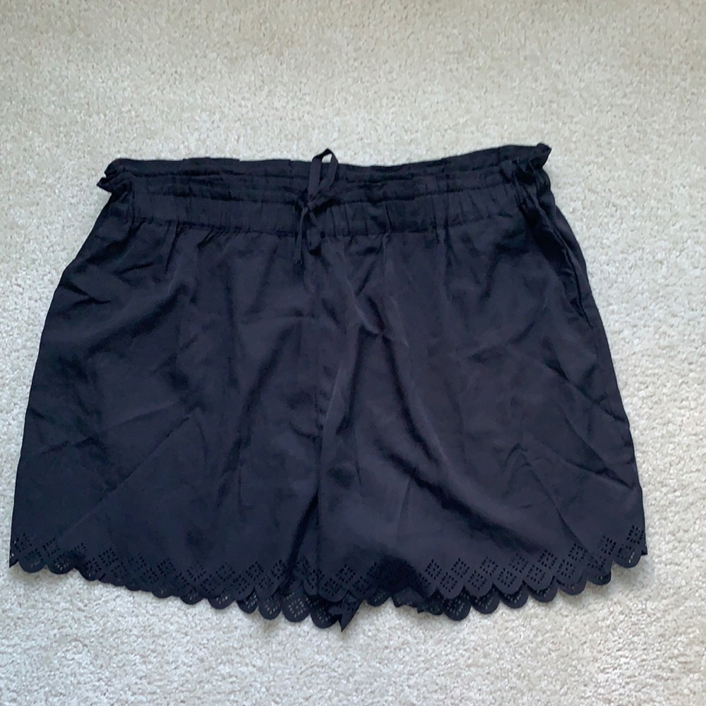 Black shorts with cut out detail